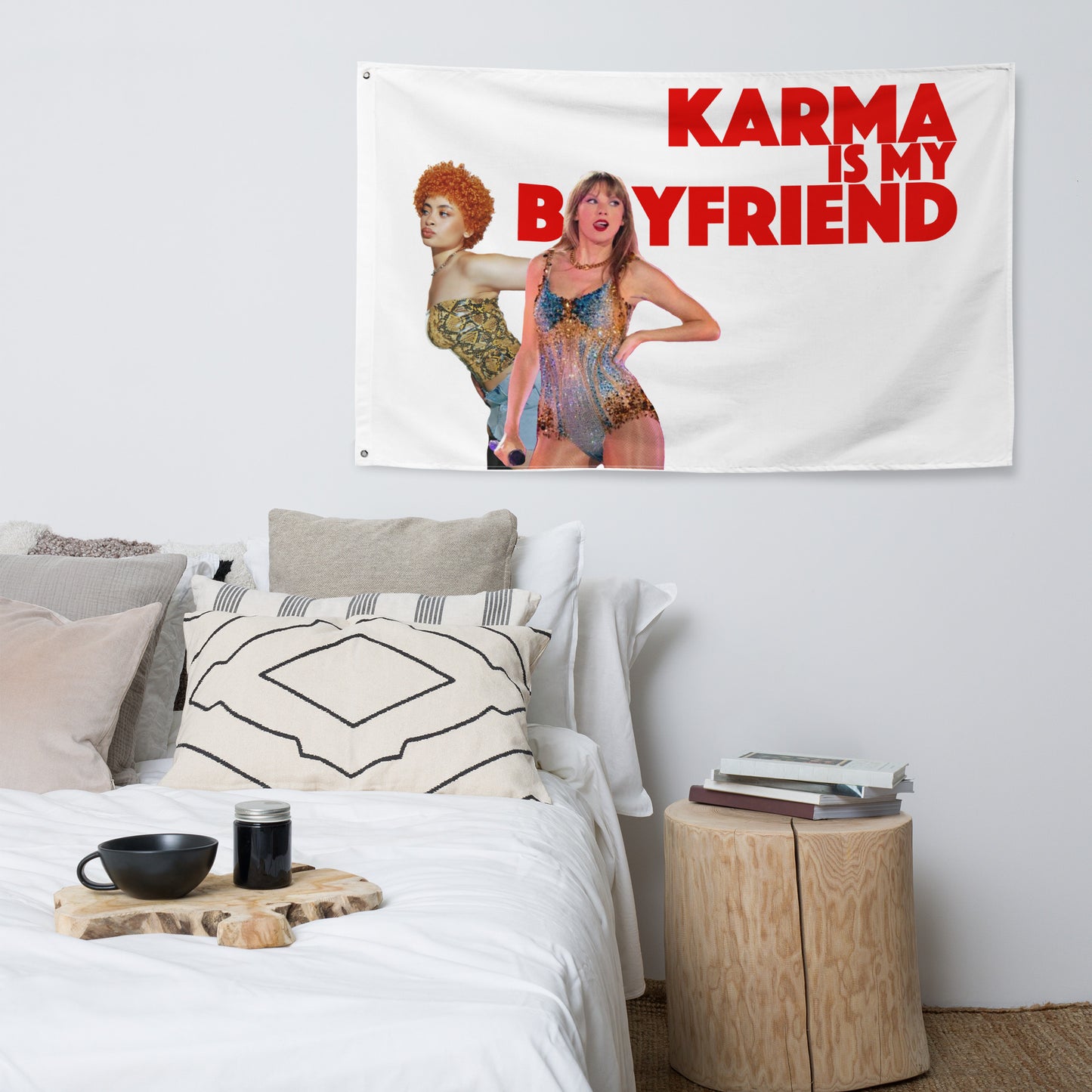 Karma is my Boyfriend Flag - Red